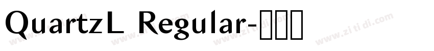 QuartzL Regular字体转换
